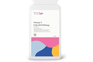 TROO HEALTH CARE Omega 3 Fish Oils 1000mg 90 Capsules | High Strength Daily Omega 3 Fatty Acid Supplement with DHA and EPA | UK Manufactured to GMP Standards
