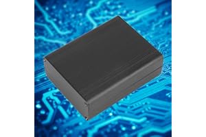 Fafeicy Aluminiumhölje, aluminiumlegeringskartongslåda svart 38 x 88 x 110 mm/1,5 x 3,5 x 4,3 tum för avkodare, styrenheter, elektroniska produkter