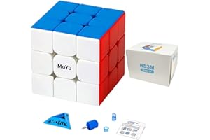 TUNJILOOL MOYU RS3M Speed Cube à Lévitation Magnétique de Vitesse sans Autocollant, Cube Lisse Facile à Tourner, Jeu de Casse-Tête Classique Cadeau pour Enfants Adulte
