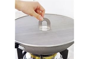 Donkivvy Mesh Splatter Screen Splash Guard in acciaio inox Splatter Shield Guard Oil Splatter Cover Protector Pot Coperchio Grasso Splatter Guard Padella Coperchio Coperchio Olio