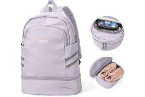 SZLX Sportrucksack für Frauen mit Schuhfach und Nasstasche Faltbarer Handgepäckrucksack Großer Reise-Laptop-Rucksack Wasserdichter Freizeitrucksack Sportrucksack Sporttasche für Schwimmen Yoga