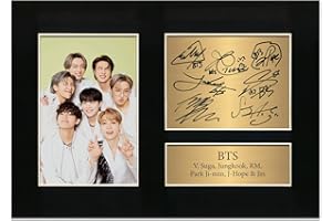 Zulu Image BTS Band A4 gedruckt Autogramm Foto Reproduktion Druck Bild Display Nr. 42 schwarz für Wohnzimmer