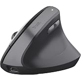 Trust Yuno Rat&oacute;n Vertical Inal&aacute;mbrico, Rat&oacute;n Ergon&oacute;mico Recargable 2.4GHz, Reducir la Tensi&oacute;n en Brazos y Mu&ntilde;ecas, 800-2400 D