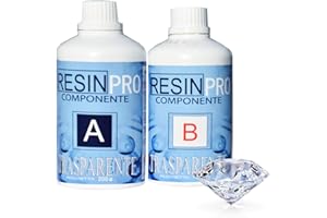RESIN PRO 320 GR RESINA EPOXI TRASPARENTE Para Bricolaje, Artesanía, Joyería, Suelos, Obras de arte, Modelado, Mesas creaciones artísticas, Revestimientos protectores