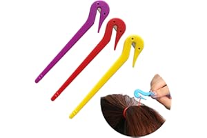 DEEINN 3pcs Elastic Rubber Hair Bands Remover Cutter,Pony Pick For Cutting Pony Rubber Hair Ties Pain Free Ponytail Remover Tool