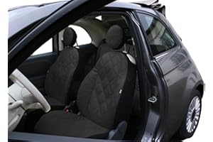 Z4L Lot de housses de siège VIP spécialement conçues pour Fiat 500 - Noir.