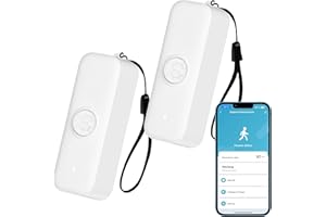 QXMH Sensore di movimento intelligente, sensore di movimento PIR WiFi per sistema di allarme, con monitoraggio remoto dell'app, attivazione di luci e scene, compatibile con Alexa.2PCS