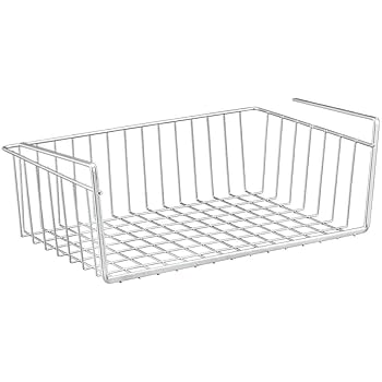 Schrankkorb zum Einhängen - Metall - weiß - Regalkorb