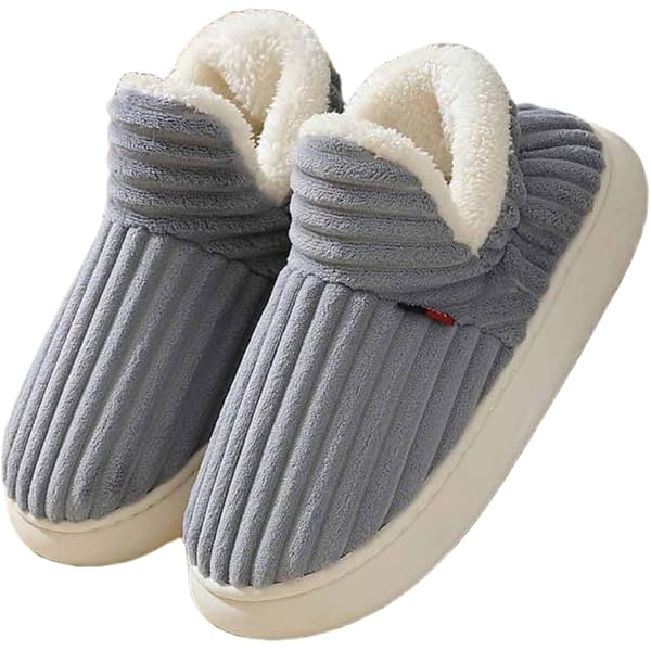 Pluffi Pantofole A Stivaletto Invernali - Modello Unisex In Morbido Peluche, Suola Antiscivolo In PVC, Calde E Soffici