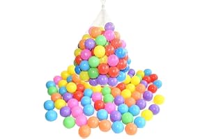 SKY-TOUCH Pack of Soft and Colorful Plastic Ocean Balls, Ideal to fill Indoor and Outdoor Playpen