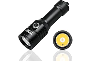 ORCATORCH D570-GL Lampe de plongée, Lampe Plongée Sous Marine 2 en 1 Avec Faisceau Blanc de 1000 Lumens, Lumière Verte de 1000 Mètres, Pour Plongeurs, Instructeurs de Plongée 150 Mètres