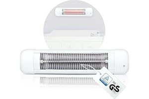 Babyruf BS 50 Heizstrahler | 600 Watt | Wickeltisch Wärmelampe Mit Abschaltautomatik | Einfache Wandmontage | Weiß