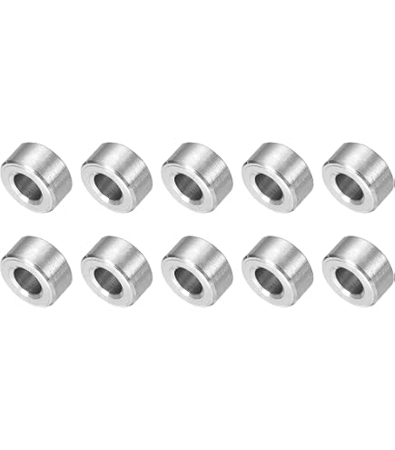 5 Distanziali In Alluminio Rotondi M3 X 10 Mm - Uxcell, Colonna Di Fissaggio Nera - Foto 5
