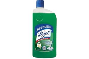 Lizol Disinfectant Surface & Floor Cleaner Liquid, Jasmine - 1 Litre Suitable for All Floor Cleaner Mops Kills 99.9% Germs India's #1 Floor Cleaner