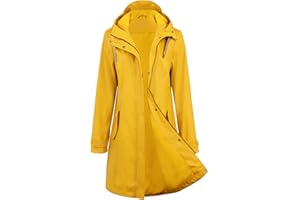 Regenjacke Damen wasserdicht Regenmantel gefüttert Regenmantel Softshelljacke Friesennerz PU Windbreaker wasserdicht Parka mit Kapuze
