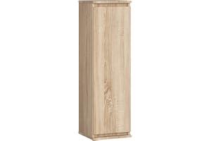 ADGO CLP - Vetrina pensile, 30 x 99 x 30 cm, con ripiani, pensili, pensili, armadietto per posta sospesa, armadietto per armadio, vetrina sospesa (W30, Sonoma)