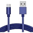 KP TECHNOLOGY [2M] Charger Cable for Motorola Moto E15 / G15 / G05 / G75 / G55 / G35 / E14 / G85 5G / G04 / G24 / G34 / G54 / G84 / G14 / G13 G23 G53 G73 / G32 / G62 / G82 / E13 E20 E30 E40 (BLUE)