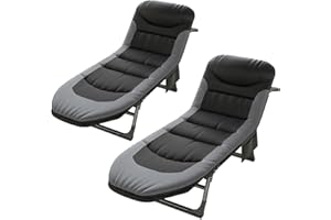 T-ZBDZ Brandina da Campeggio Pieghevole, Lettino da Campeggio Adulti con Materasso, Culla da Campeggio Portatile, Brandina Letto da Campo per Esterni con Borsa Portaoggetti, per Interni Giardino, nero