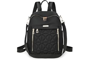 VOHONEY Sac à Dos Femme, Anti-vol Sacs À Bandoulière PU cuir Sac a dos Étanche En Nylon Sacs D'école Femme/Fille Cartable Sac dos (Noir 3 Sac à Dos Femme)