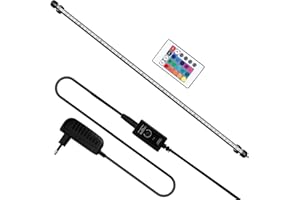 Yakimz Aquarium Lampe LED RGB 9W, éclairage pour aquarium LED, lumière d'aquarium, IP67 étanche, Universal Fit Aquarium Lamp, pour réservoir à poissons, aquarium de plantes, EU Plug