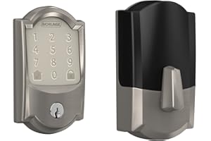 Schlage Encode Smart WiFi Deadbolt with Camelot Trim in Satin Nickel (BE489WB CAM 619)
