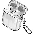 DLseego Compatible with Airpods Case, Soft TPU Shockproof Clear Protective Case with Keychain [Visible Front LED and Supports Wireless Charging] – Transparent