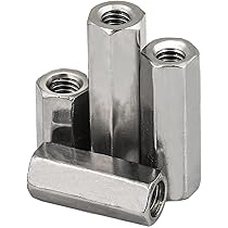 Produktbild von Hülsenmuttern M4 PATIKIL 100mm (3,9") Runde Hülsenmutter Kupplungsmuttern- Set, M4 Hülsenmutter M4