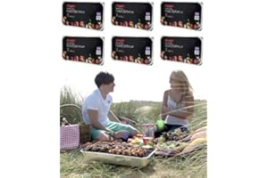 Holland Plastics Original Brand 6 X FAMILY SIZE INSTANT DISPOSABLE BBQ- EACH PACK COOKS FOR TEN!