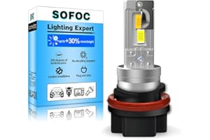 SOFOC HS5 Bombilla Led 500% Más Brillante Que Las Halógenas Faros Antiniebla Para Motocicletas/Automóviles Combinación Blanco + Amarillo (Conmutable) DC 12V-18V 60W 4000Lm 1Pcs
