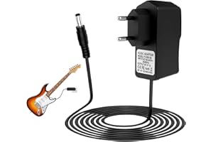 Wowsofty Adattatore di alimentazione 9 V 1 A, caricatore da parete da 1,5 m, alimentatore per pedale per chitarra Boss PSA-120S,Boss ME-80 ME-70 GT,Pedale di effetti, Looper, Stompbox, Alcune tastiere