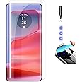 NISHTECH Advanced HD+ Curved UV Tempered Glass Screen Protector Designed for Moto Edge 50 Pro 5G || Full Screen Coverage with Easy Installation Kit (Anti-Scratch)