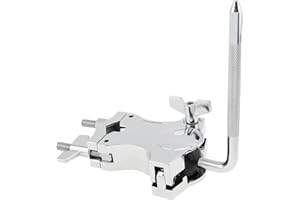 MuzcYM Cowbell Pince à tambour argentée Support Support de Cloche de Vache Standard Amovible Kit de Batterie Jazz Pince de Cloche de Vache Montée sur Cerceau