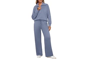 GRECERELLE Tracksuit Womens Full Set Autumn Lounge Wear Sets for Women Activewear Two Piece Outfits Long Sleeve Half Zip Casual Pullover Tops and Jogging Bottoms with Pockets