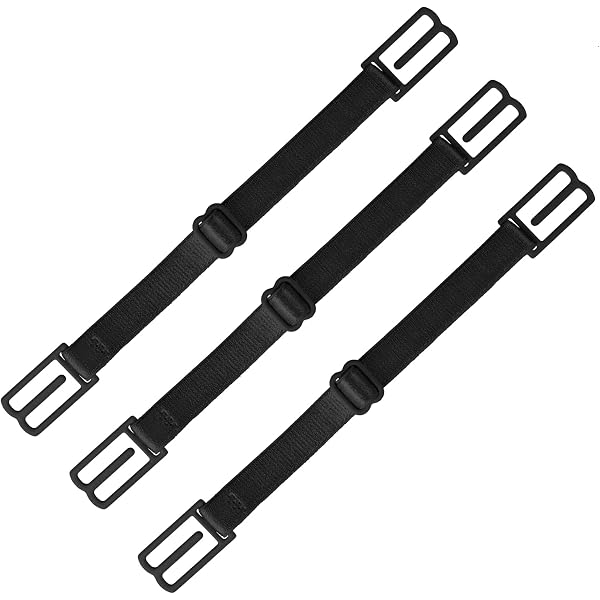 Prasacco BH-Träger-Clips 6 Stück – Elastisch, Rutschfest, Für Damen, In Schwarz, Hautfarbe & Weiß