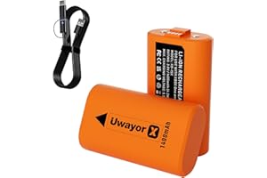 Uwayor Xbox Battery Pack for Xbox Series X, Xbox Series S, Xbox One, Xbox One S, Xbox One X, Xbox One Elite Controller One Battery Pack Orange x2
