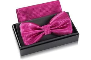 Massi Morino Papillon per uomo preannodato e regolabile - Papillon da abito monocromatico - Papillon con ampia scelta di colori