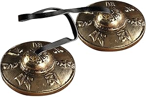 Bohue Tibetan Tingsha Cymbals Bells Meditation Chime Buddhist Meditation Yoga Bell with Buddhist Symbols for Healing and Mindfulness Spiritual Gifts