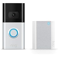 Ring Video Doorbell 3 + Ring Chime von Amazon | HD-Video (1080p), verbesserte Bewegungserfassung | Mit 30-tägigem…