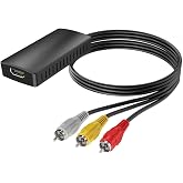 Forzacase AV to HDMI &Ccedil;evirici Adapt&ouml;r RCA (Kırmızı-Beyaz-Sarı) HDMI D&ouml;n&uuml;şt&uuml;r&uuml;c&uuml; Full HD 1080p FC1209