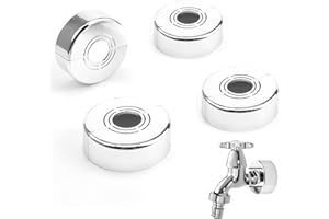 Raheem 4-Piece Rosettes for Shower Fittings, Shower Rosette Cover, Removable Fittings Cover, 3 Sizes: 20.5mm, 25.5mm, 32.5mm for Taps, Heating Pipes (Silver, 70 x 30 mm)