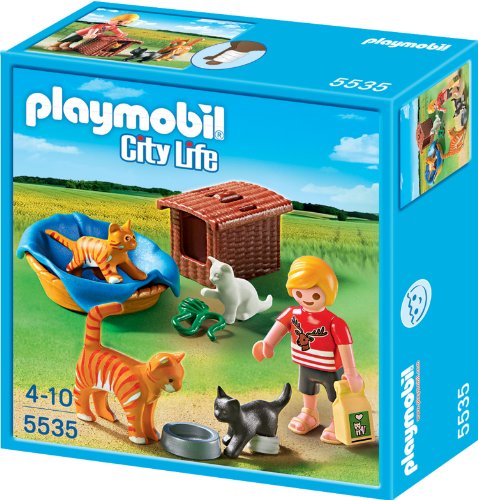 Preisvergleich Produktbild Playmobil 5535 - Katzenfamilie mit Körbchen