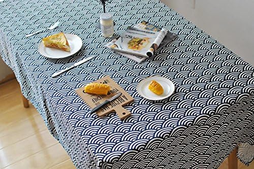 Japanese Style Rectangular Cotton Linen Tablecloth Towel Coffee Table Home Kitchen Living Room Decor Accessories 7 Sizes , 60*60cm