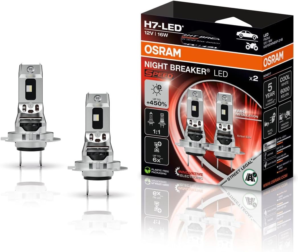 Qualité de Fabrication & Durabilité : OSRAM NIGHT BREAKER LED SPEED H7 450 LED-hell