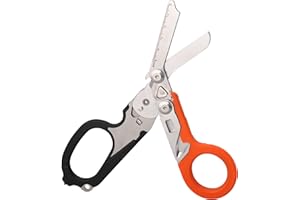 DADEA Raptor Response - Forbici di emergenza 6 in 1, pinza multifunzione pieghevole, con taglianastri e rompivetro, arancione