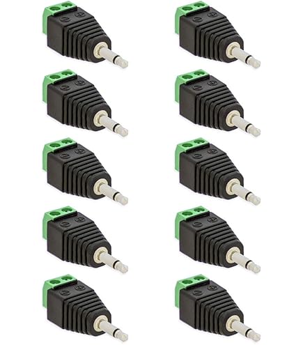 RUNCCI-YUN 15 stuks 3,5 mm jack-aansluiting, jack-plug 3,5 mm mono, TS 2-polige audiostekker voor solderen 3,5 mm mini stereo jackstekker, kabel voor reparatie audiokabels (25 cm