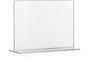 VITADISPLAYS PLEXIGLAS® - Soporte en T para publicidad (DIN A5, formato horizontal)