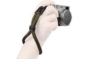 MegaGear MG936 Kamera-Handgelenkband aus Baumwolle, komfortabel gepolstert, sicher für alle Kameras, klein, 23 cm (9 Zoll), Grün