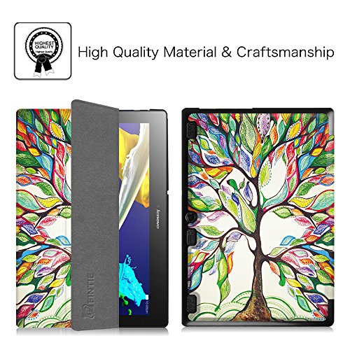 Fintie Lenovo Tab 2 A10-30 / Tab 2 A10-70 / Tab 3 10 Plus Hülle – Ultra Slim Superleicht Schutzhülle Tasche mit auto Sleep / Wake Funktion für Lenovo Tab 2 A10-30 / A10-30L / A10-30F / Tab 2 A10-70 / A10-70L / A10-70F / TAB3 10 Plus / Tab 3 10 Business 10,1 Zoll Tablet, Liebesbaum - 2