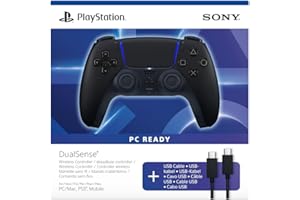 Playstation DualSense® Wireless-Controller – Midnight Black + USB-Kabel für PC
