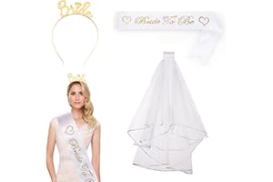 QEEROYO Despedida Soltera, Despedida De Soltera Accesorios, Despedida de Soltera Accesorios de Novia, Disfraz Despedida Soltera Mujer, Velo Novia Despedida, Complementos Despedida De Soltera, Velo Novia